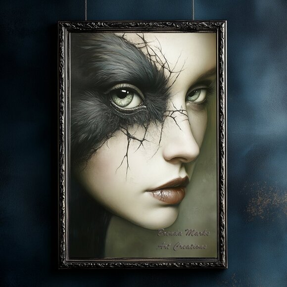 Ravens Eye 1  9x12 frame size matted print Direct From Artist - Picture 1 of 3